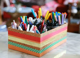 recycle-shoe-boxes-pen holders