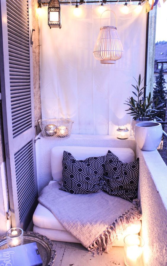 furnish terrace spending little relaxation corner