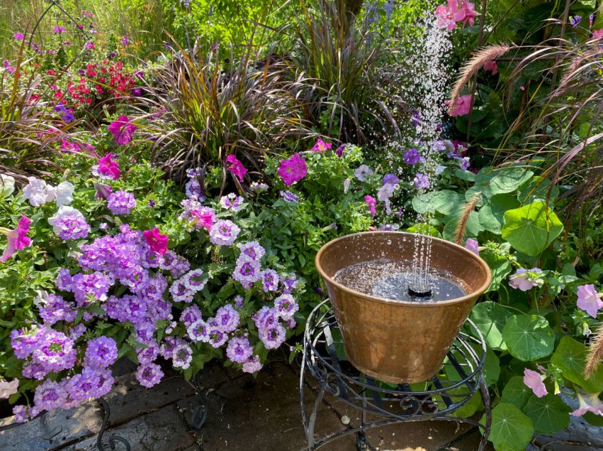 solar garden fountain