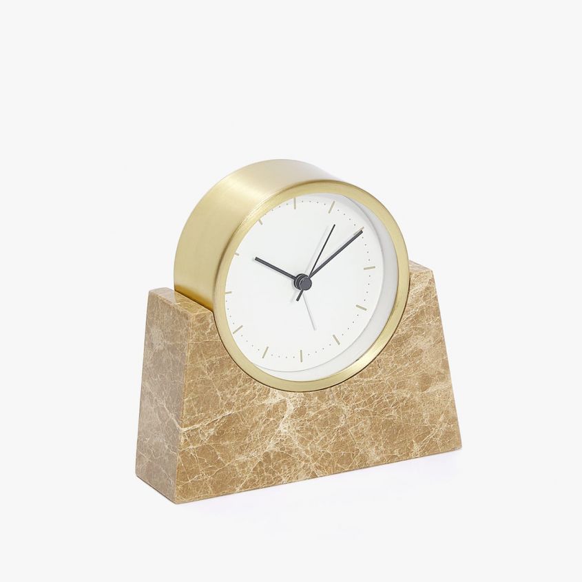 furnish home marble table clock with marble base