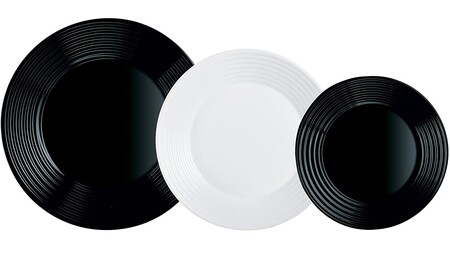 Black and white tableware