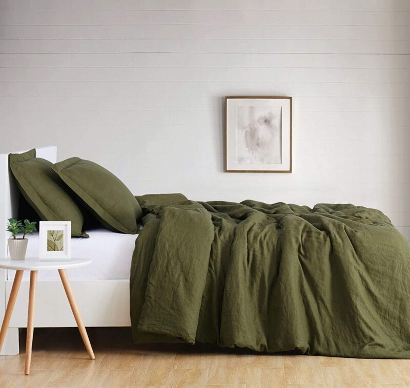 Moss green bedroom