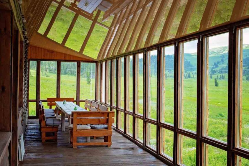 balcony veranda wood furniture