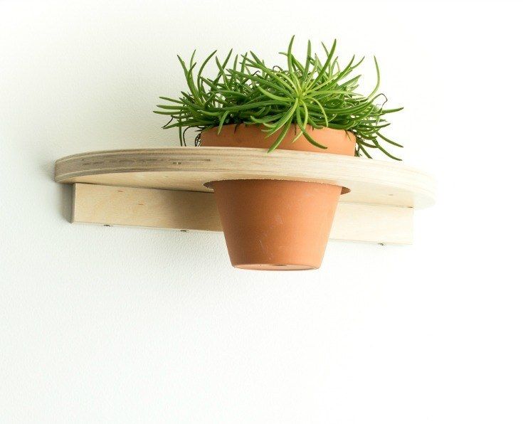 Shelf with plant with Frosta stool