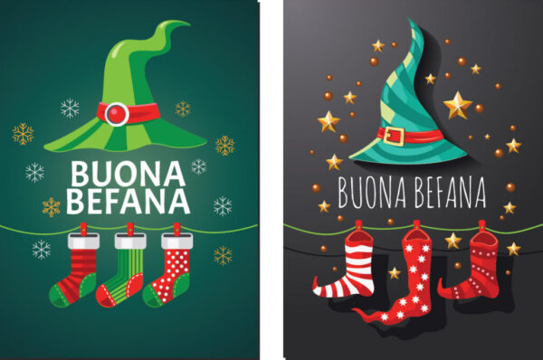 Funny greeting cards for the Befana