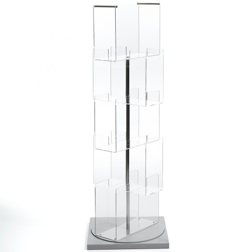 transparent column bookcase