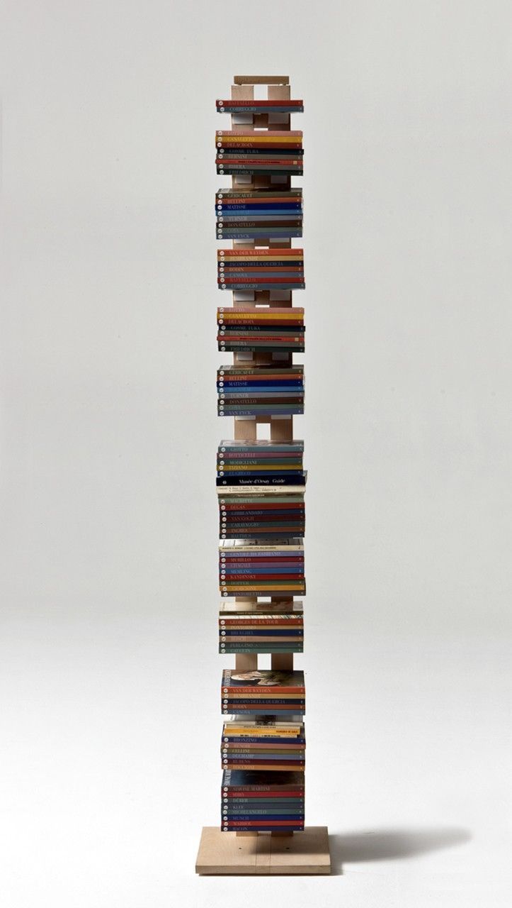 wooden column bookcase