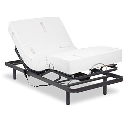 Ferlex - Pack Electric articulated bed with Tencel visco orthopedic mattress (90x190, Cable Control)