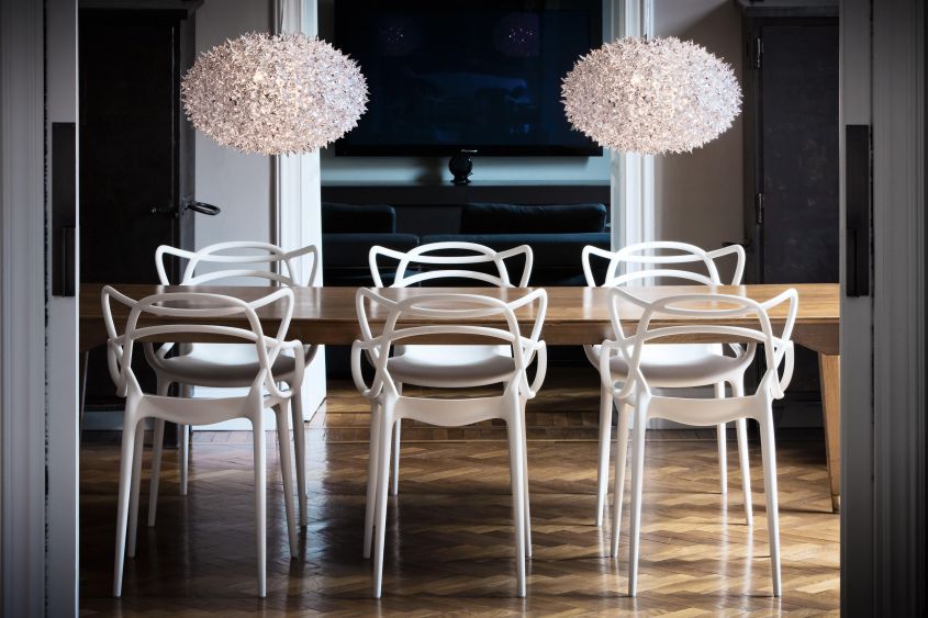 The chairs designed by Philippe Starck