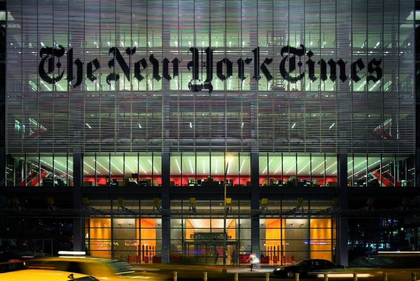 Headquarters of the New York Times in New York