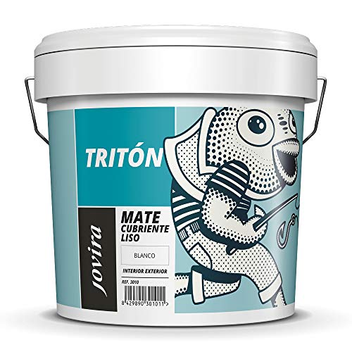 MATT PAINT COVERED SMOOTH WHITE INTERIOR-EXTERIOR.  Walls, ceilings, facades.  (12 KG, WHITE)