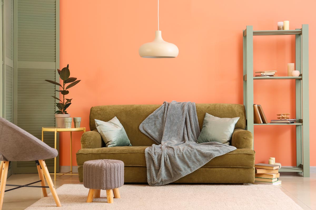 peach color for the walls