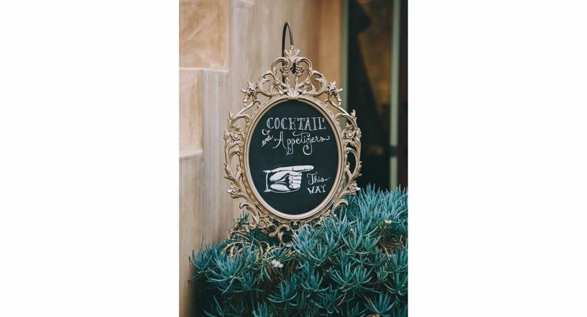 Romantic chalkboard frame