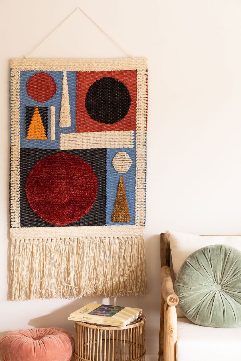 wall tapestry in cotton and lanum jute