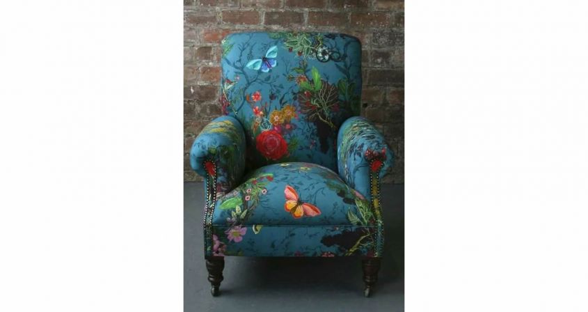 Armchair with butterflies