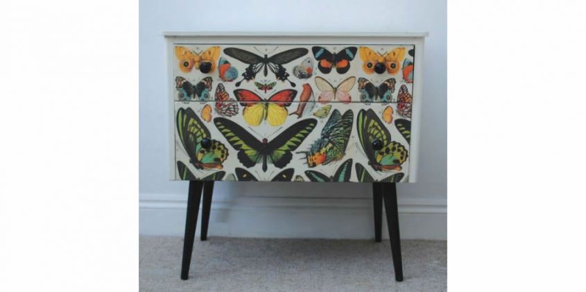 Sideboard with butterflies