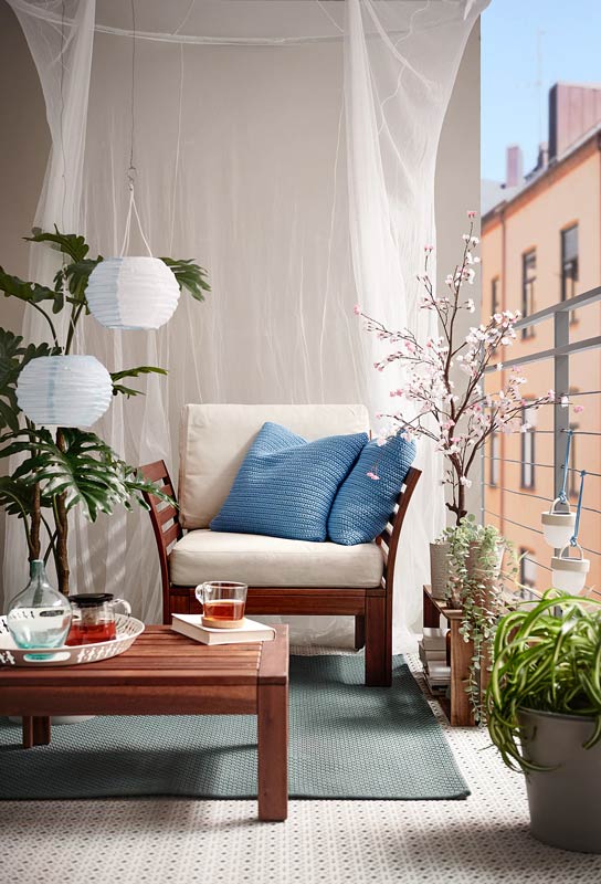 The small balcony becomes wonderful with IKEA: 10 ideas to get inspired ...