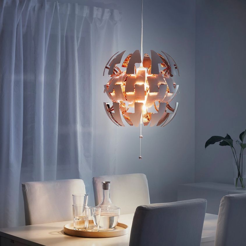 ikea ps 2014 pendant lamp white copper color