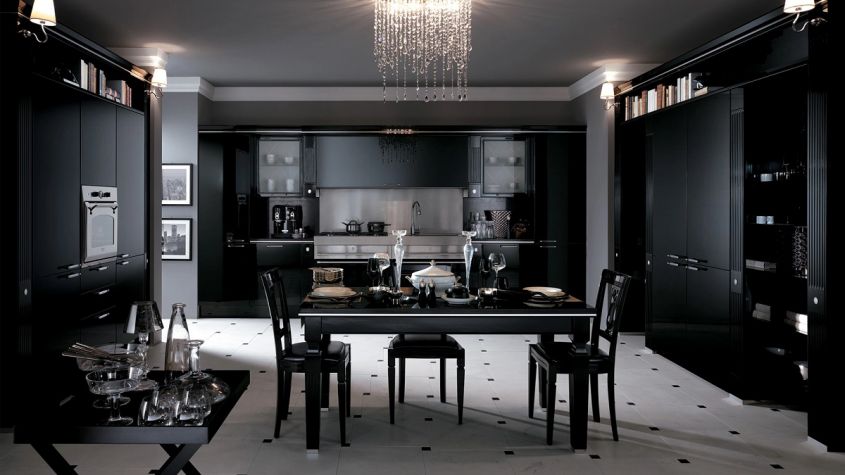 black baccarat kitchen scavolini