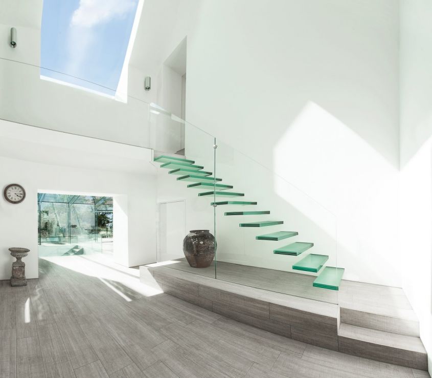 glass stairs