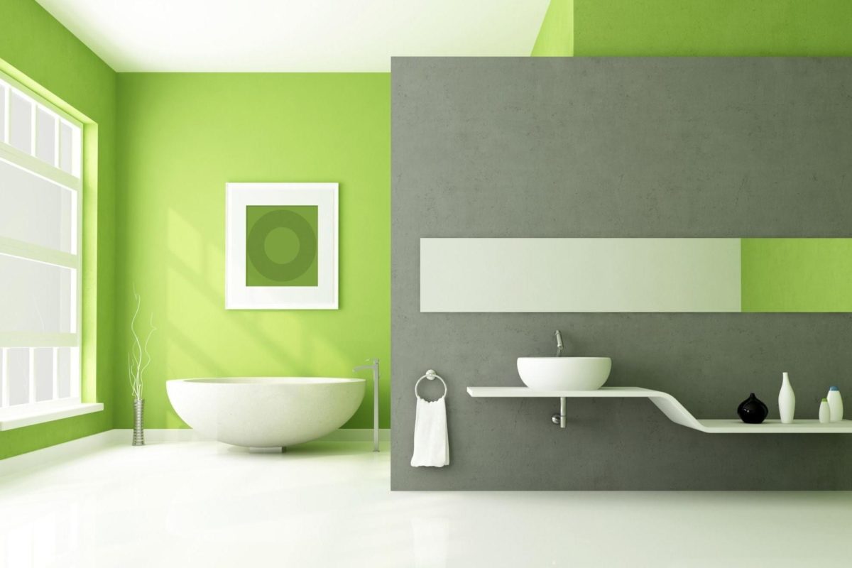 olive green bathroom ideas Paint Schemes Olive Green Walls And Minimalist Home