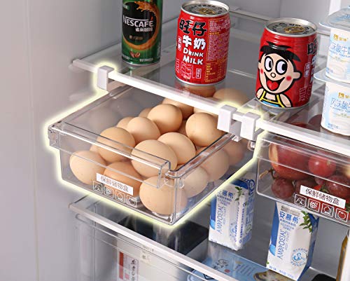 HapiLeap Unique Design Fridge Organizer For Removable Drawer and Fridge Shelf, Home Storage Box (1 Pack)