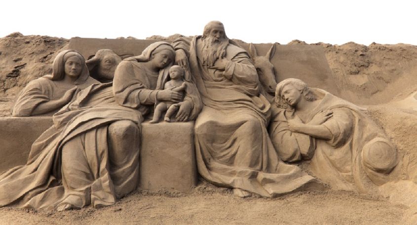 sand nativity scene