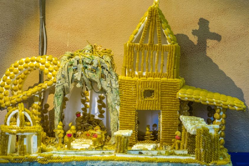 DIY pasta nativity scene