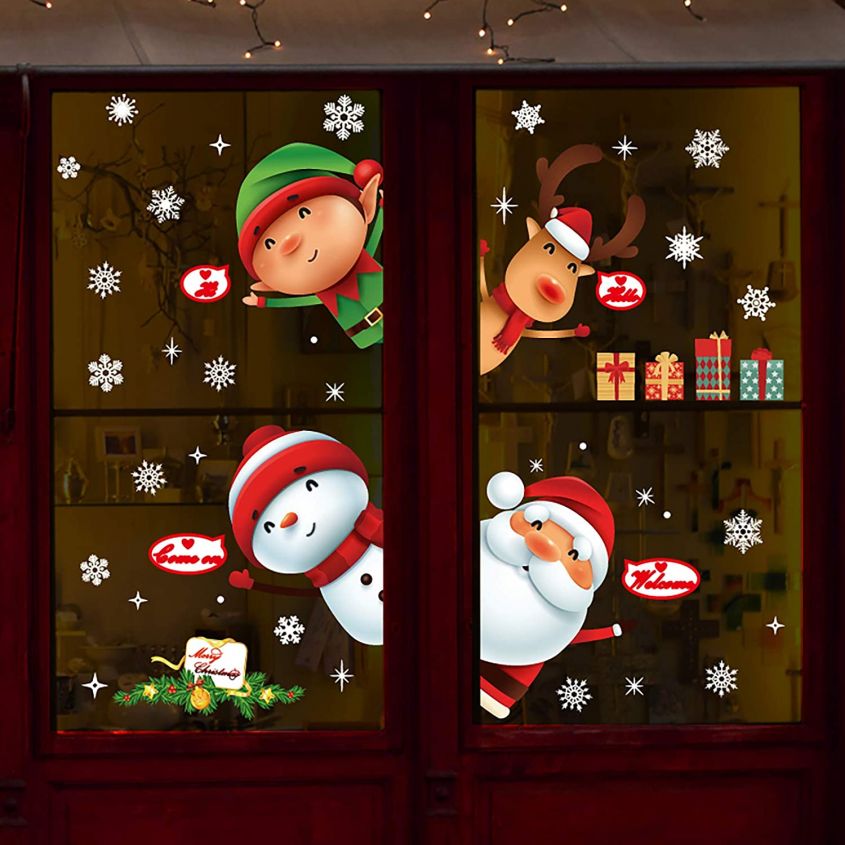 Christmas window decals