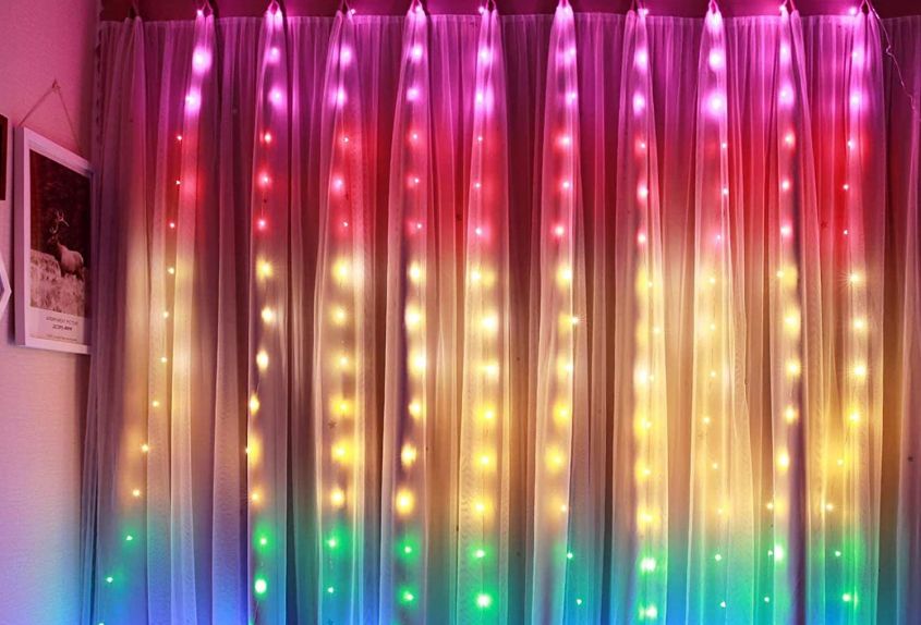 colorful light curtain