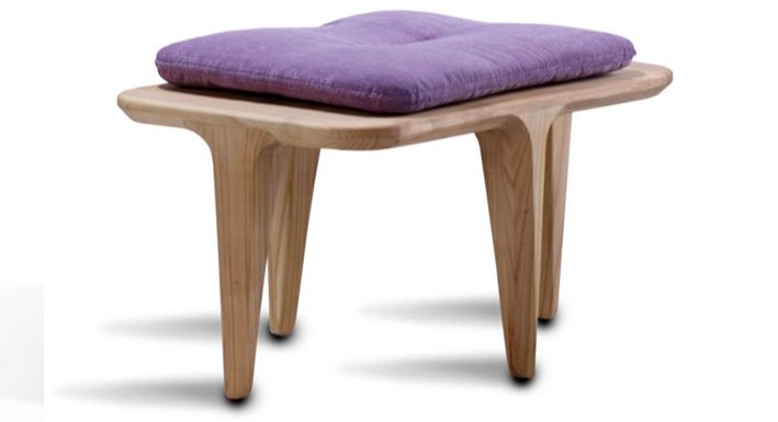 Hookl und Stool LayAir wooden footrest