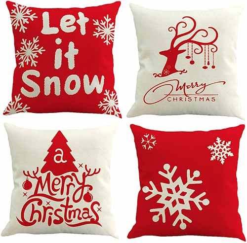 Christmas cushions with American decorations