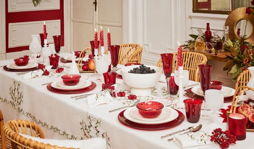 Traditional Christmas table