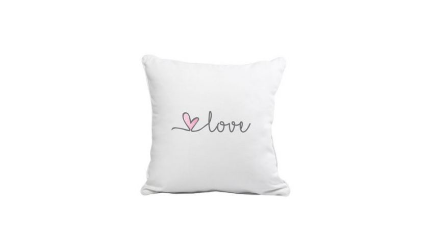 Pillow with writing