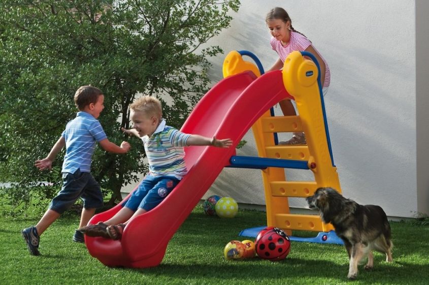 ideas for decorating a kids friendly garden slide