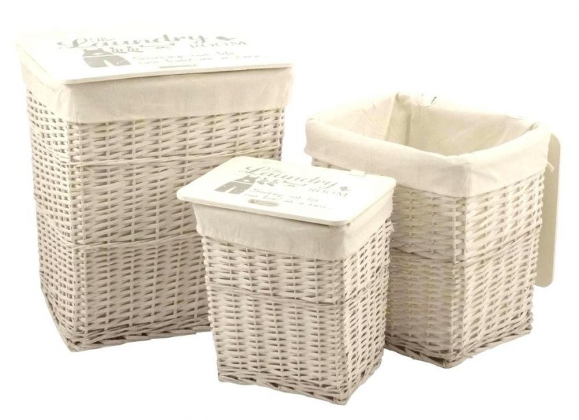 furnish with the wicker laundry basket