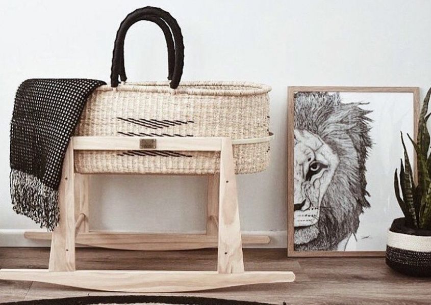 furnish with the wicker cot