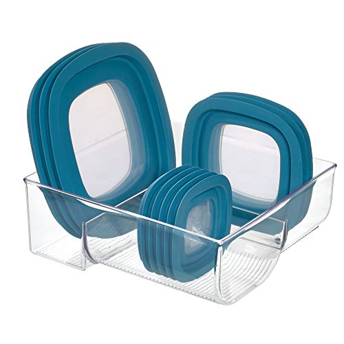 InterDesign Binz Drawer Organizer for Covers, Plastic Organizer Box for Storing Plastic Container Lids, Clear