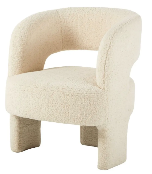 White terry tripod armchair