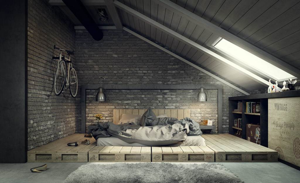 furnishing-attic-bedroom-industrial