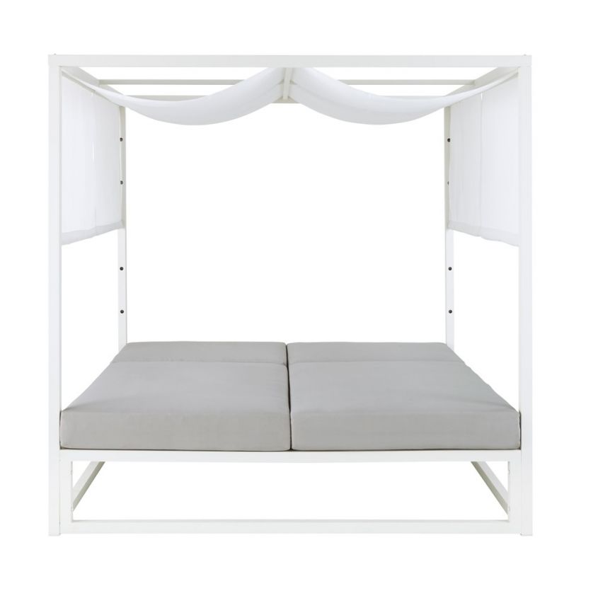 decorate garden furniture white aluminum garden bed