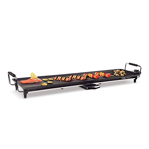 IKOHS TEPPANYAKI TP-XL - Japanese Style Grill Griddle, Electric Griddle, Full Surface Equal Cooking 100x22x13cm, Non-stick, Thermostat, Sauce Drip Tray, 1800W