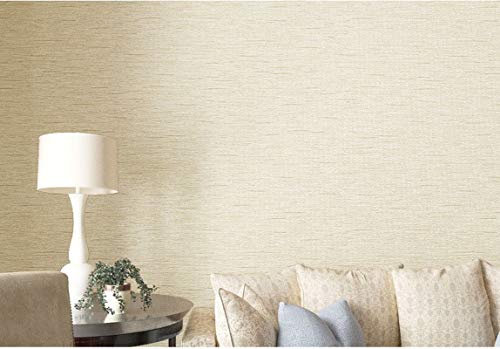 Linen lines and lines non-woven wallpaper, modern European wallpaper for living room, TV background, bedroom (beige)