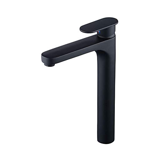 Black brass mixer tap, single handle with hose, Beelee BL1842BP