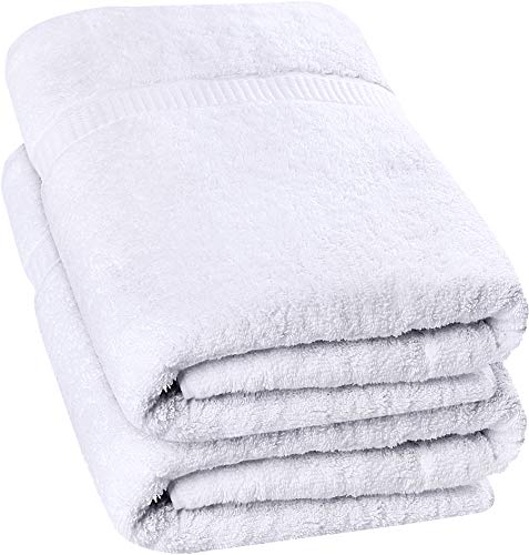 Utopia Towels - 2 Large Bath Towels (90 x 180 cm, White)