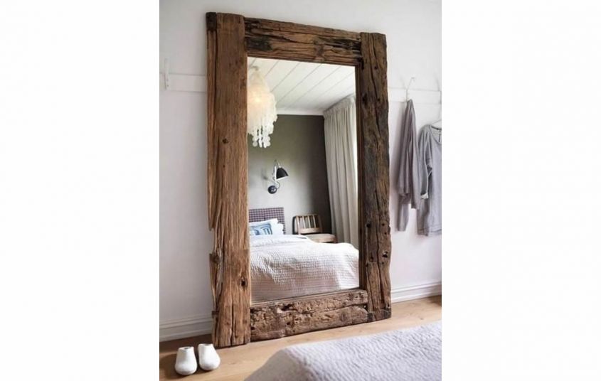 Rustic bedroom mirror