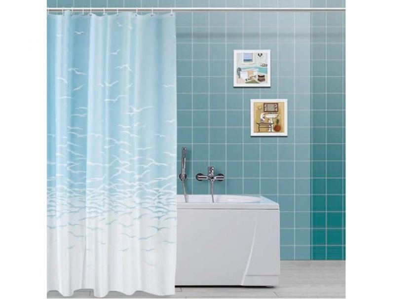 modern bathroom tub curtain