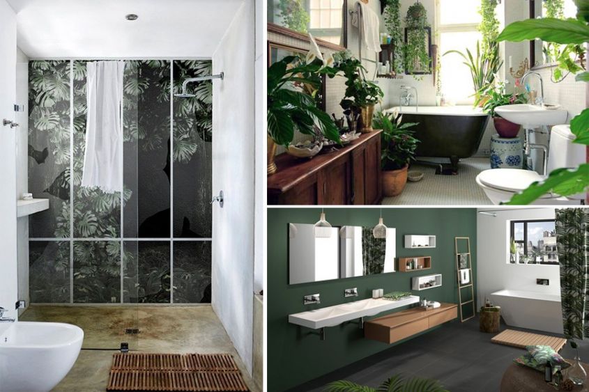 Jungle style bathroom