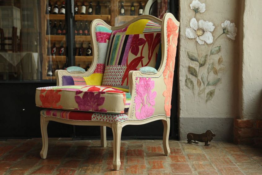 Patchwork armchairs