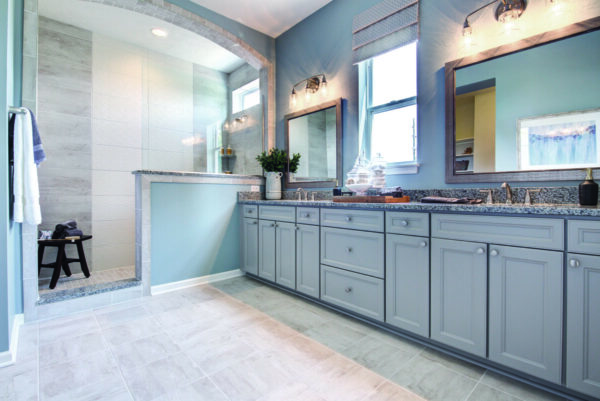 Blue walls in the bathroom: bring the atmosphere of a spa into the home